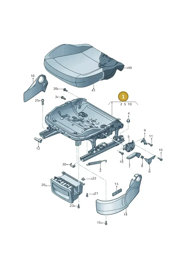 6R4881105AA — Audi A1 Sportback (2014-2018) diagram 792881050, position 1