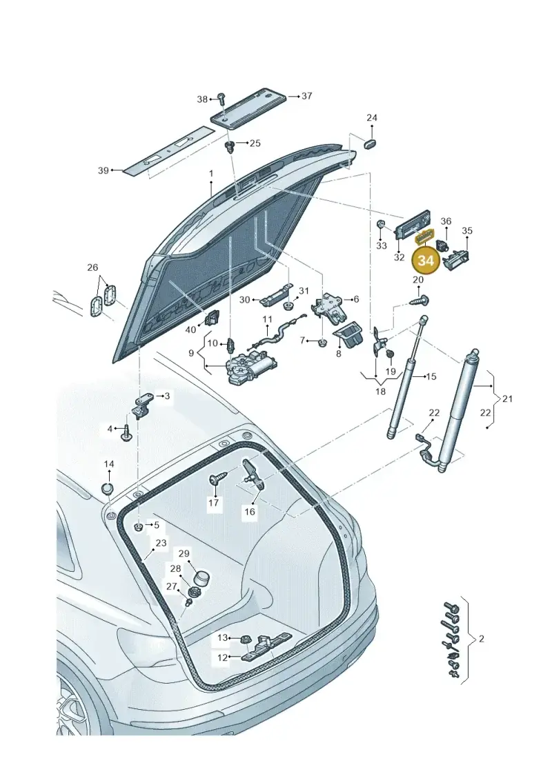 6V0827566 — Audi Q4 Sportback (2021-2022) diagram 89a827000, position 34