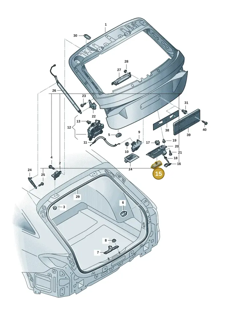 6V0827566 — Audi A5 Avant 2.0 (2024-) diagram 8wk827000, position 15