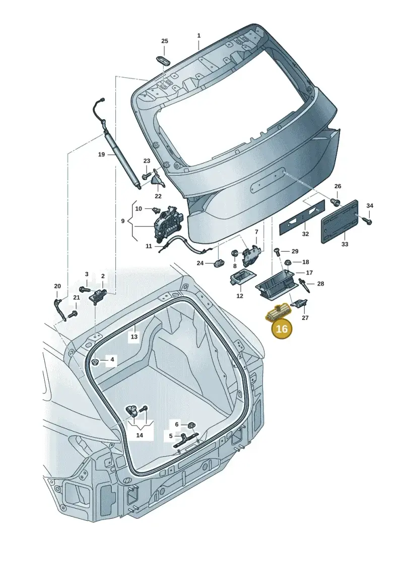 6V0827566 — Audi Q6 e-tron (2023-) diagram f5s827000, position 16