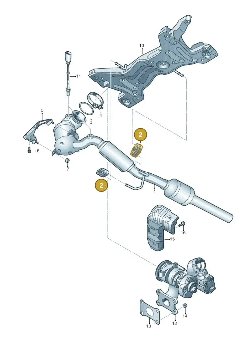6X0253147 — Audi A1 Sportback (2014-2018) diagram 792253300, position 2