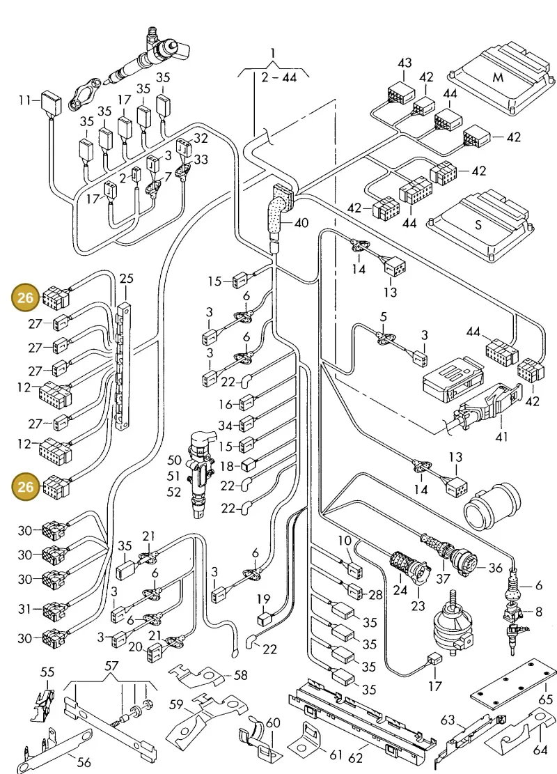 6X0937527 — Audi A8 quattro (1999-2002) diagram 255971580, position 26
