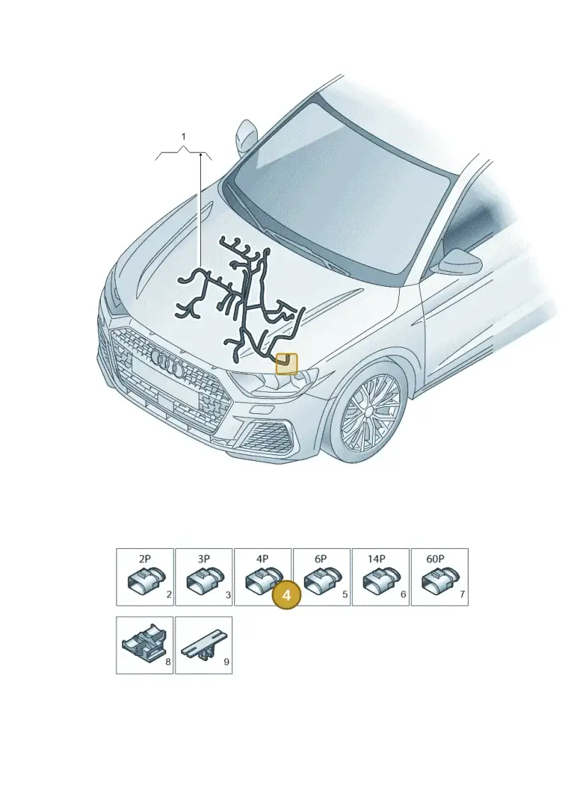 6X0971921D — Audi A1 sportback 1.0 (2018-) diagram 592971100, position 4