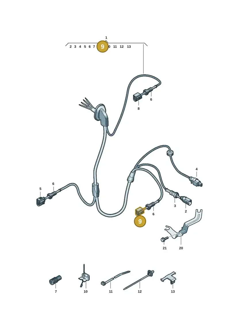 6X0973722G — Audi Q6 e-tron (2023-) diagram f5s927110, position 9