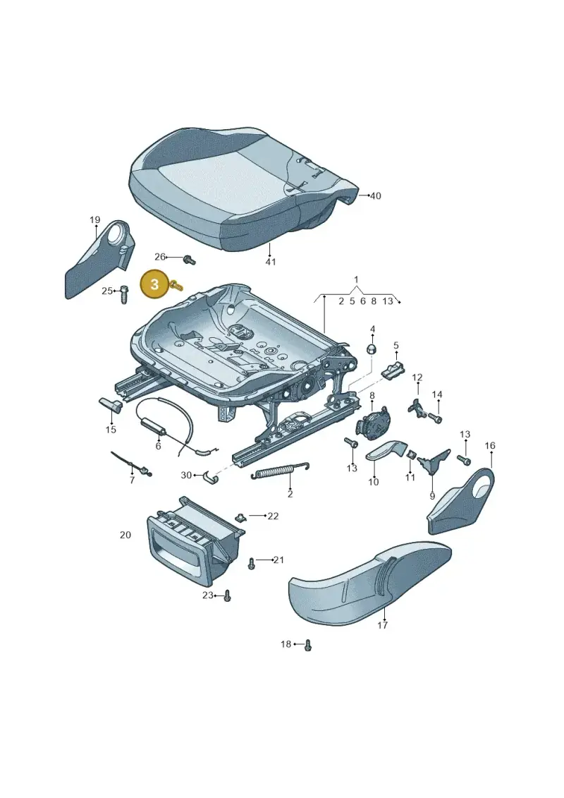 6Y0857664 — Audi A1 Sportback (2014-2018) diagram 792881000, position 3