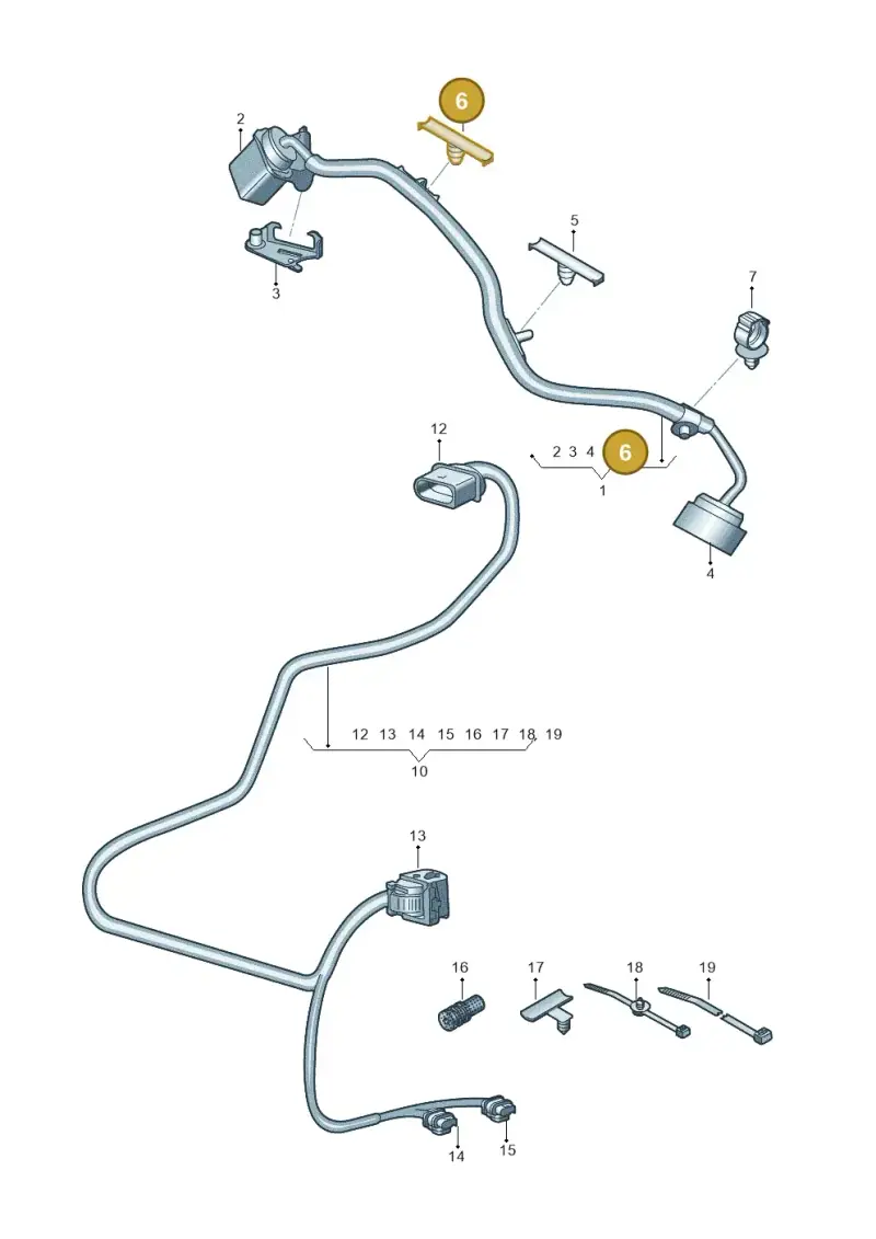 6Y0972596 — Audi Q3 quattro (2018-2019) diagram 596972680, position 6