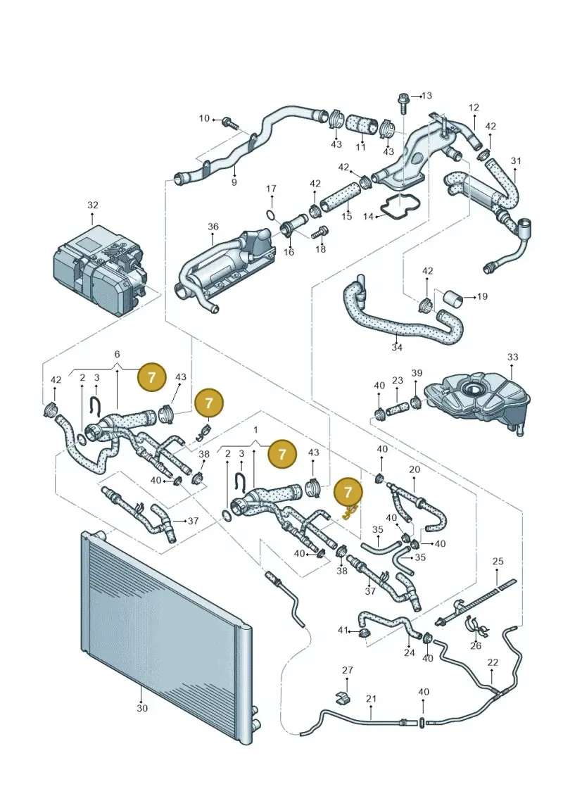 701422921 — Audi A8/S8/qu. lang    08> (2007-) diagram 291121210, position 7