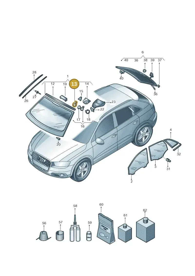 701845543 — Audi Q3 1.4 (2016-) diagram 728845000, position 13