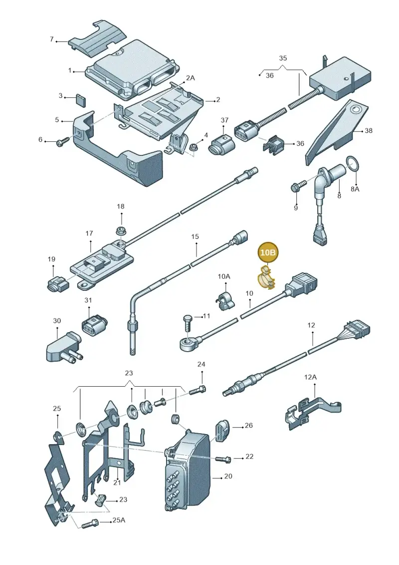 701971787P — Audi A3 Sportback (2008-2013) diagram 412906000, position 10B