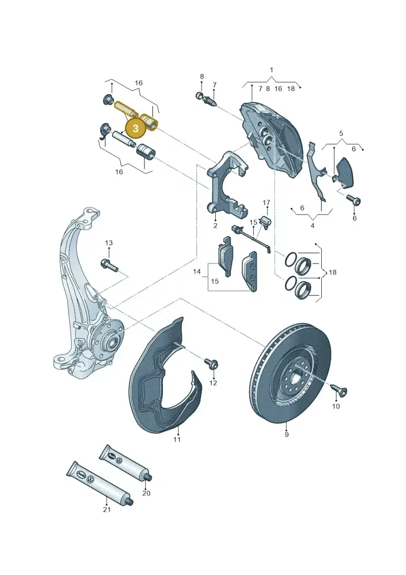7E0615143 — Audi A6 1.8 (2015-2019) diagram 696615450, position 3