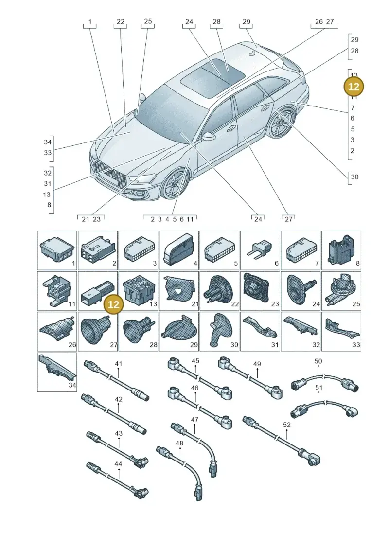 7E0937528 — Audi RS4 Avant (2017-) diagram 438971810, position 12