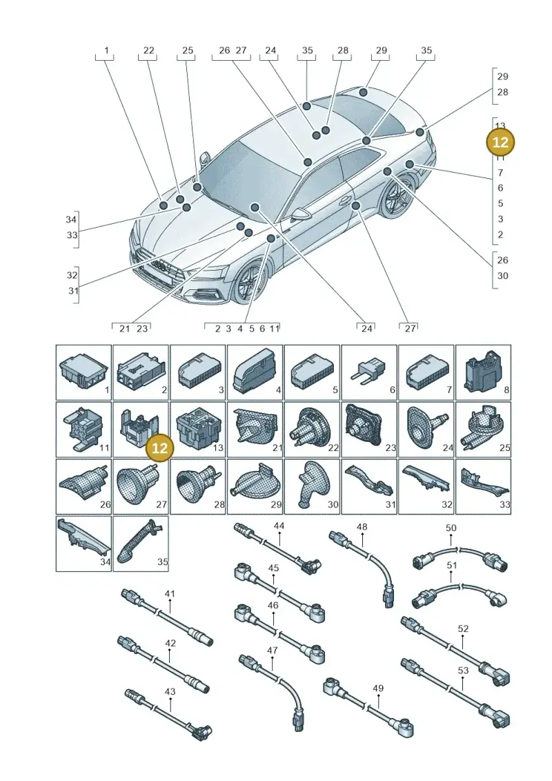 7E0937528 — Audi RS5 Sportback (2017-) diagram 897971780, position 12