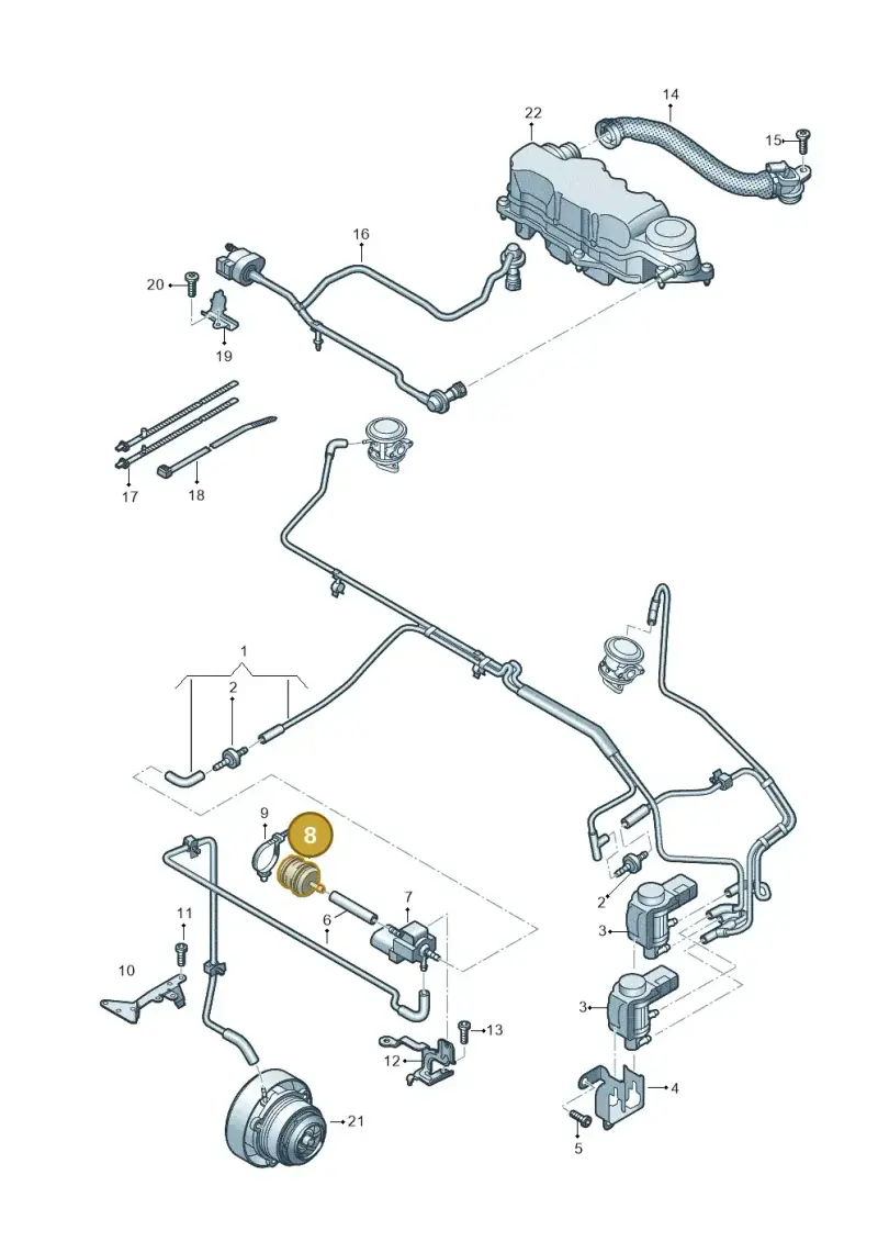 7H0129965 — Audi Q6 (2022-) diagram 809133015, position 8