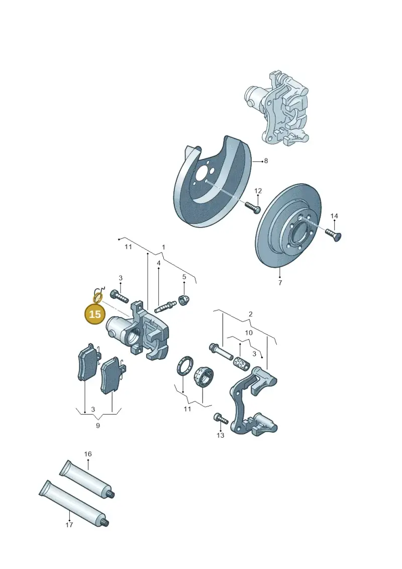 7H0615296 — Audi A1 Sportback (2010-2015) diagram 708615600, position 15