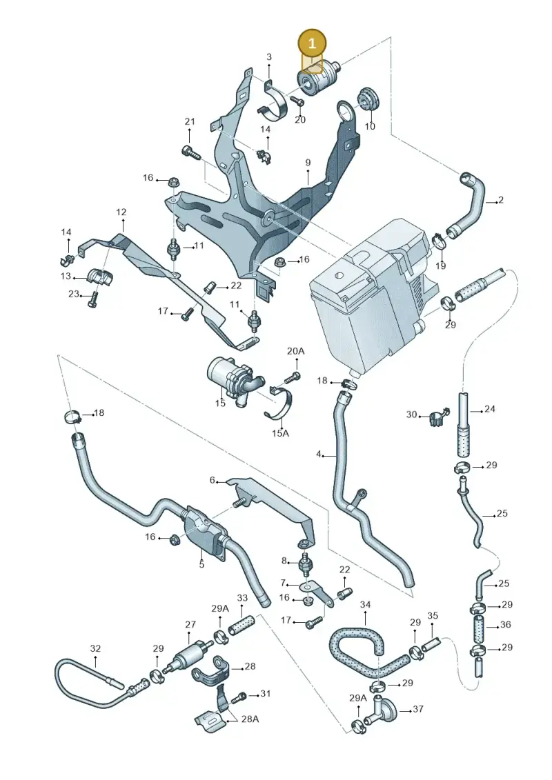 7H0819617A — Audi Q7 qu. 3.0 TDI (2009-2015) diagram 478819460, position 1