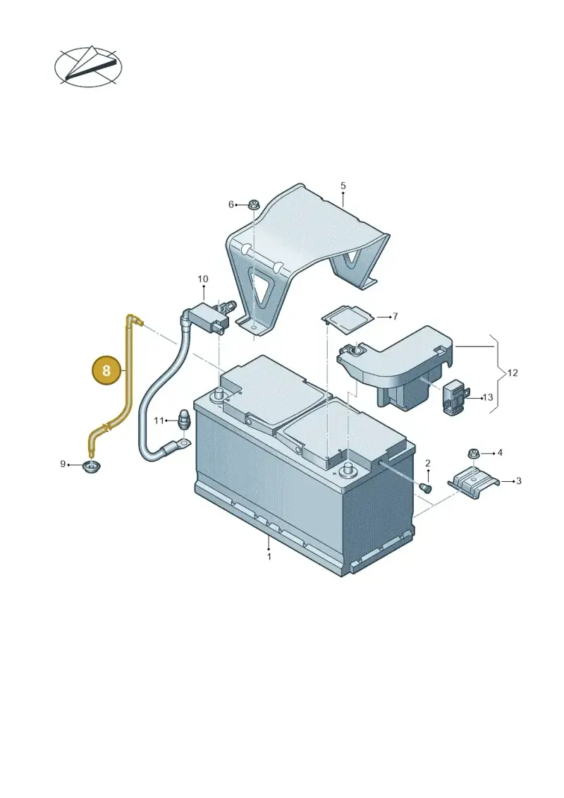 7H0915531B — Audi A3 Sportback (2019-2021) diagram 596915010, position 8