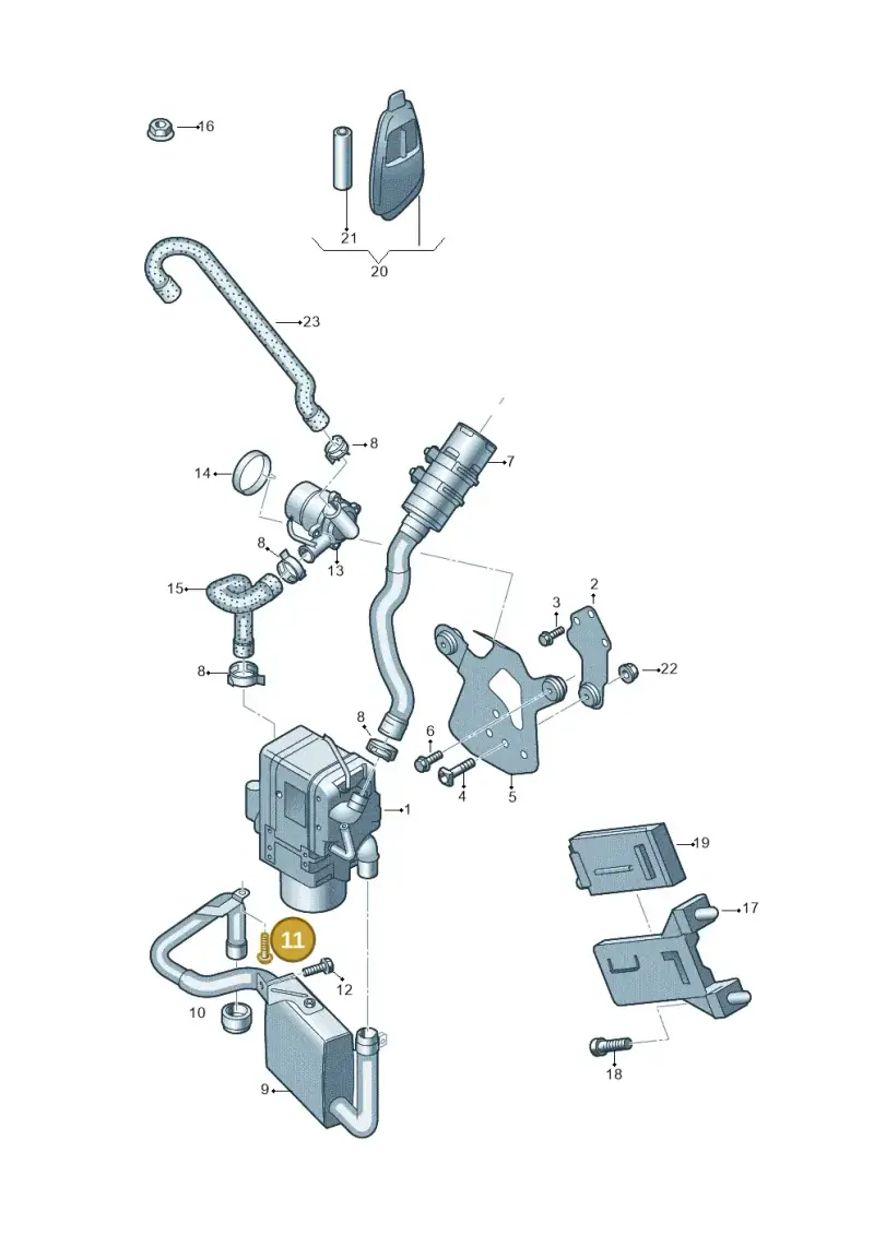 7L0012349 — Audi A6 2.7 TDI (2008-2011) diagram 448819700, position 11