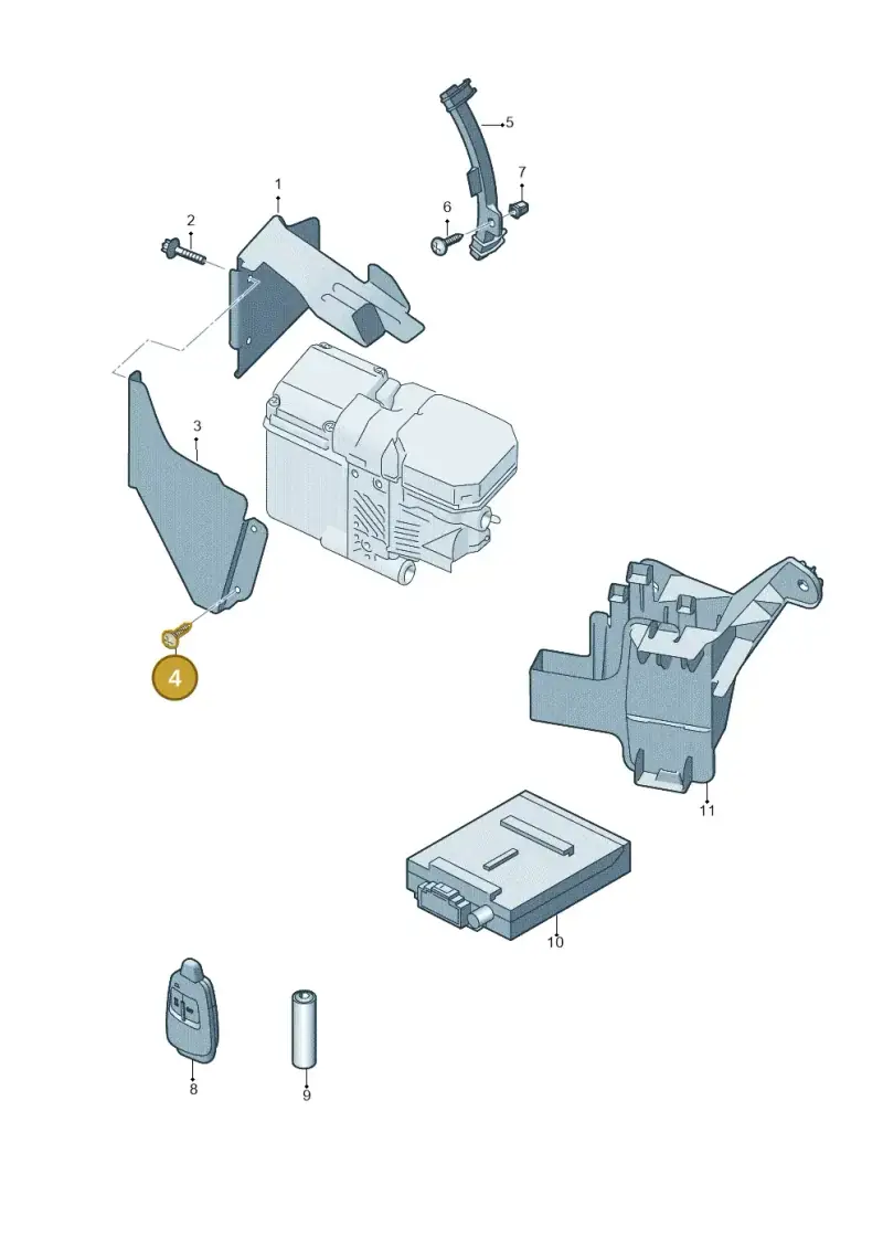 7L0012349 — Audi Q7 qu. 3.0 TDI (2009-2015) diagram 493819570, position 4