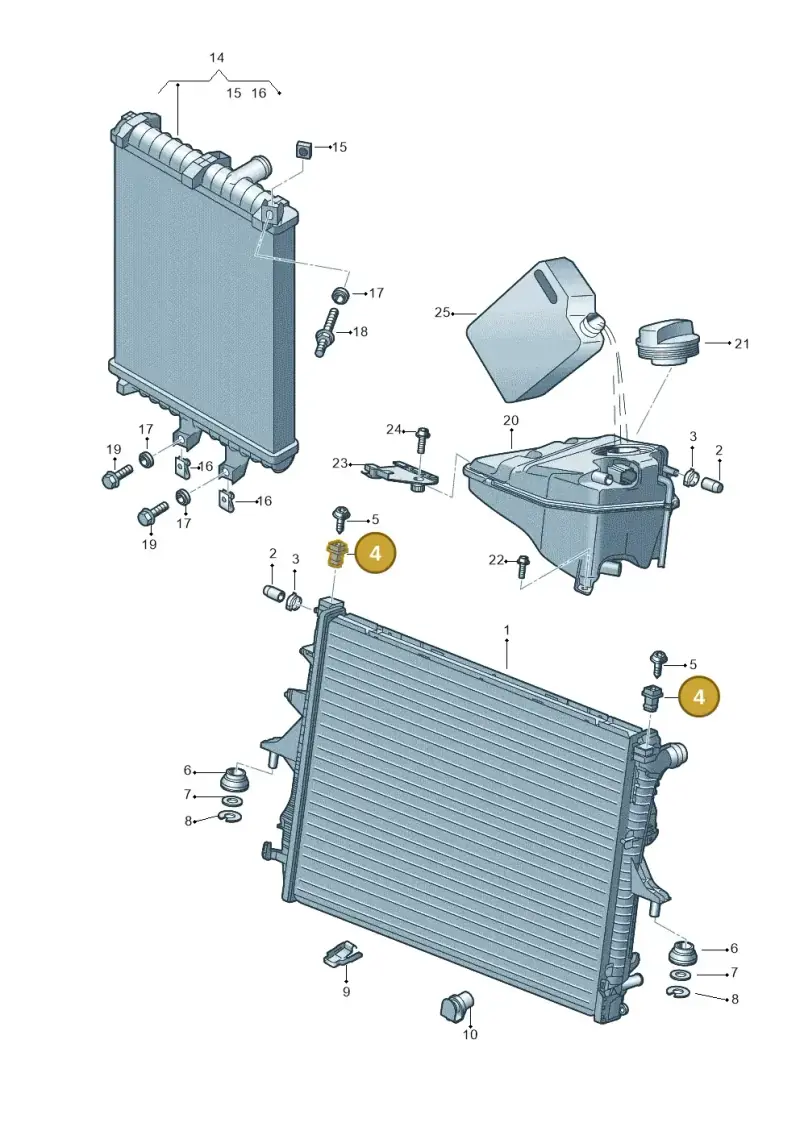 7L0121276A — Audi Q7 qu. 3.0 TDI (2009-2015) diagram 675121710, position 4