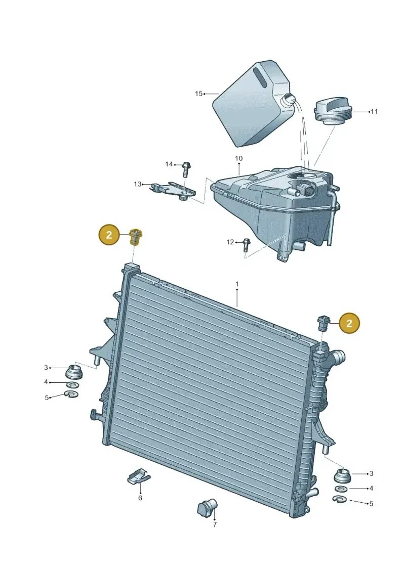 7L0121276A — Audi Q7 qu. 3.0 TDI (2009-2015) diagram 493121700, position 2