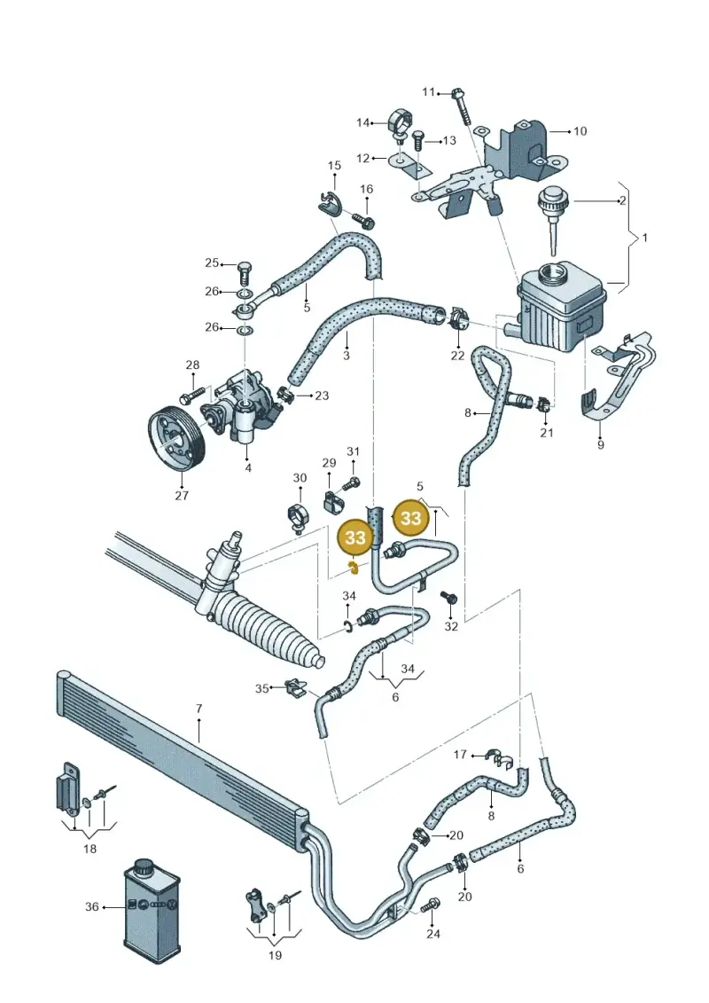 7L0422999 — Audi Q7 qu. 3.0 TDI (2009-2015) diagram 493422500, position 33