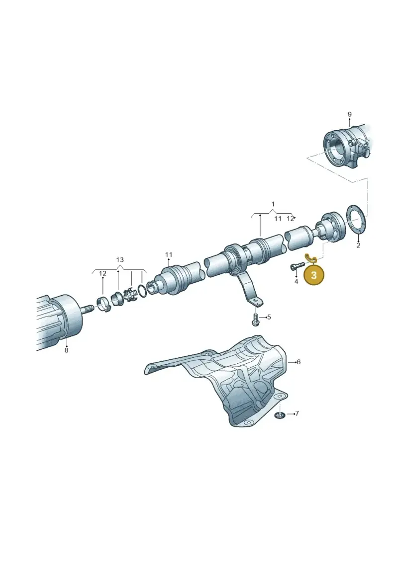 7L0521347A — Audi RS Q8 Quattro (2019-) diagram 788521100, position 3