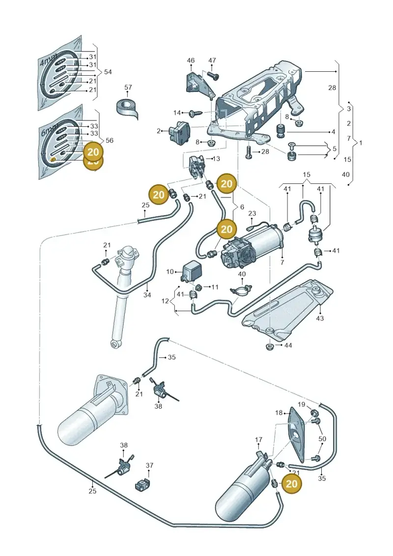 7L0616758 — Audi RS6 Avant (2019-) diagram 435616300, position 20