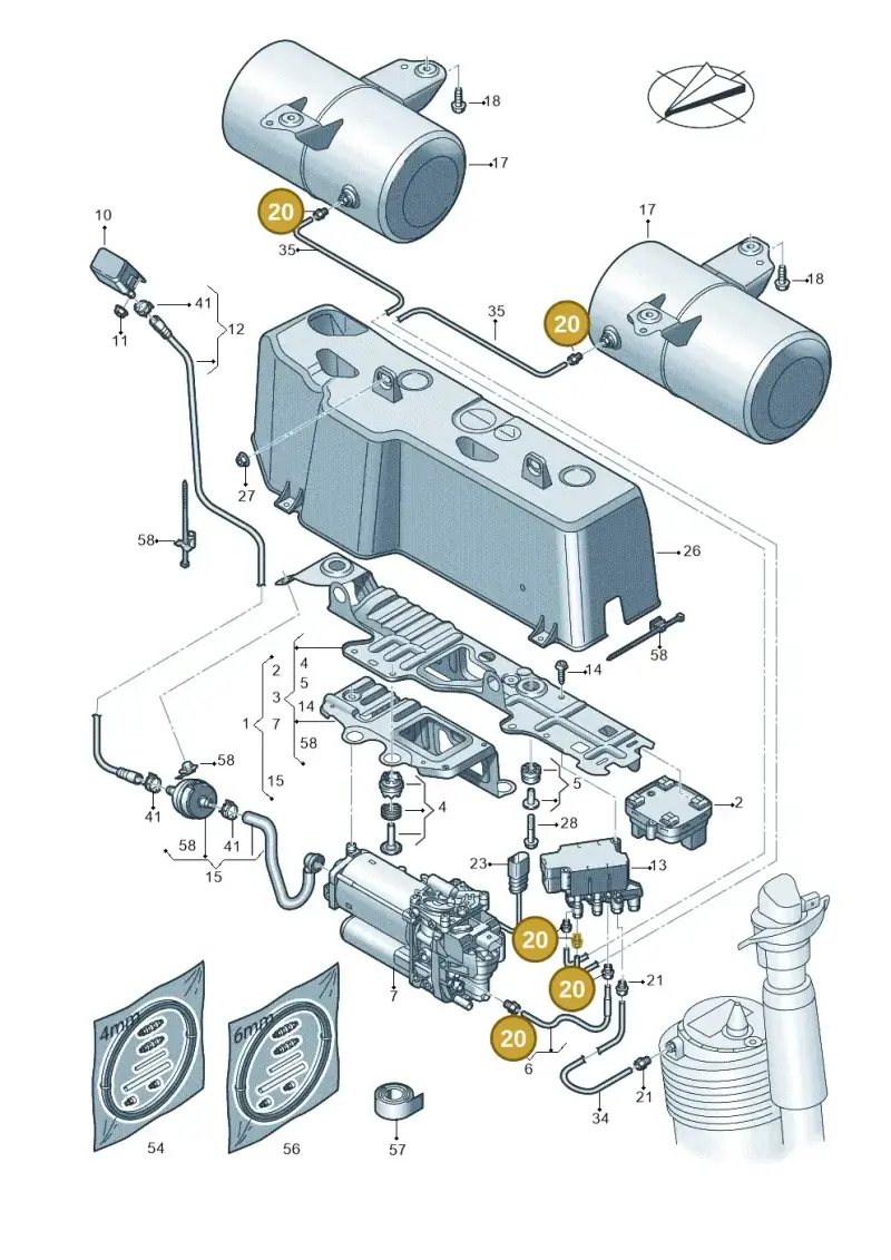 7L0616758 — Audi Q8 e-tron (2018-2020) diagram 586616300, position 20