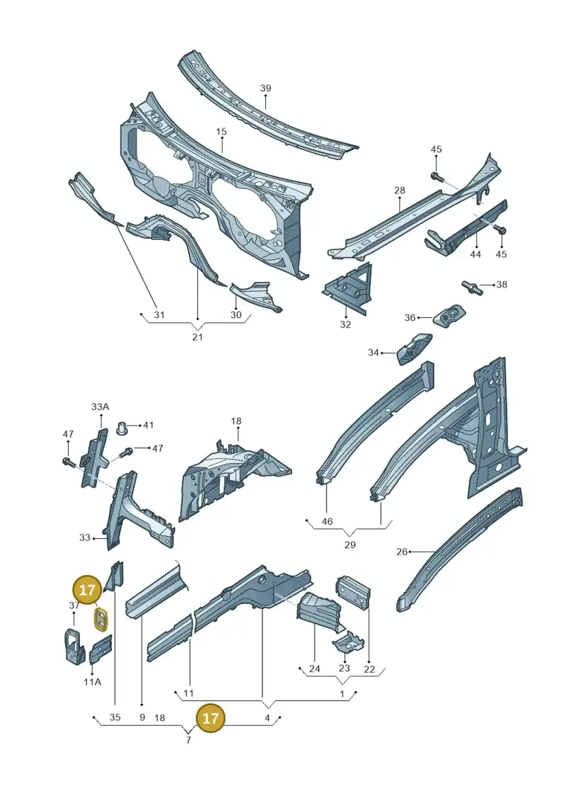 7L0803410 — Audi Q7 qu. 3.0 TDI (2009-2015) diagram 493803100, position 17