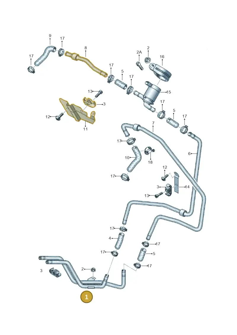 7L0815802A — Audi Q7 qu. 3.0 TDI (2009-2015) diagram 274819170, position 1