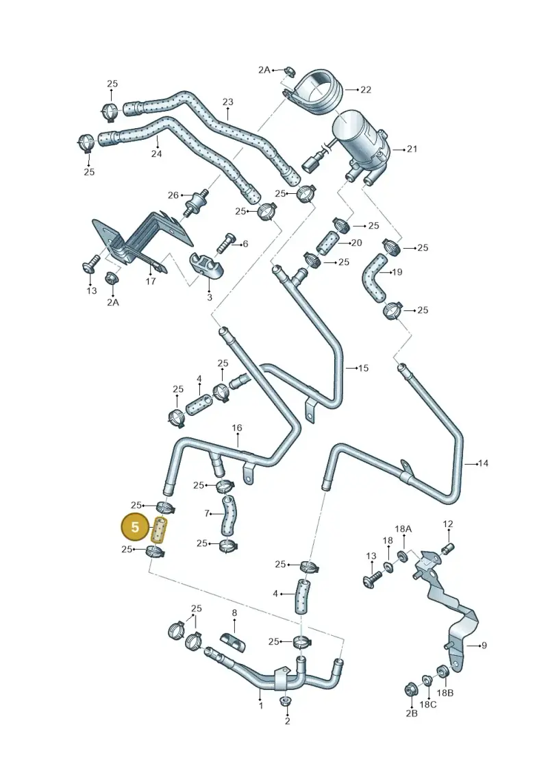 7L0815985 — Audi Q7 qu. 3.0 TDI (2009-2015) diagram 478819190, position 5