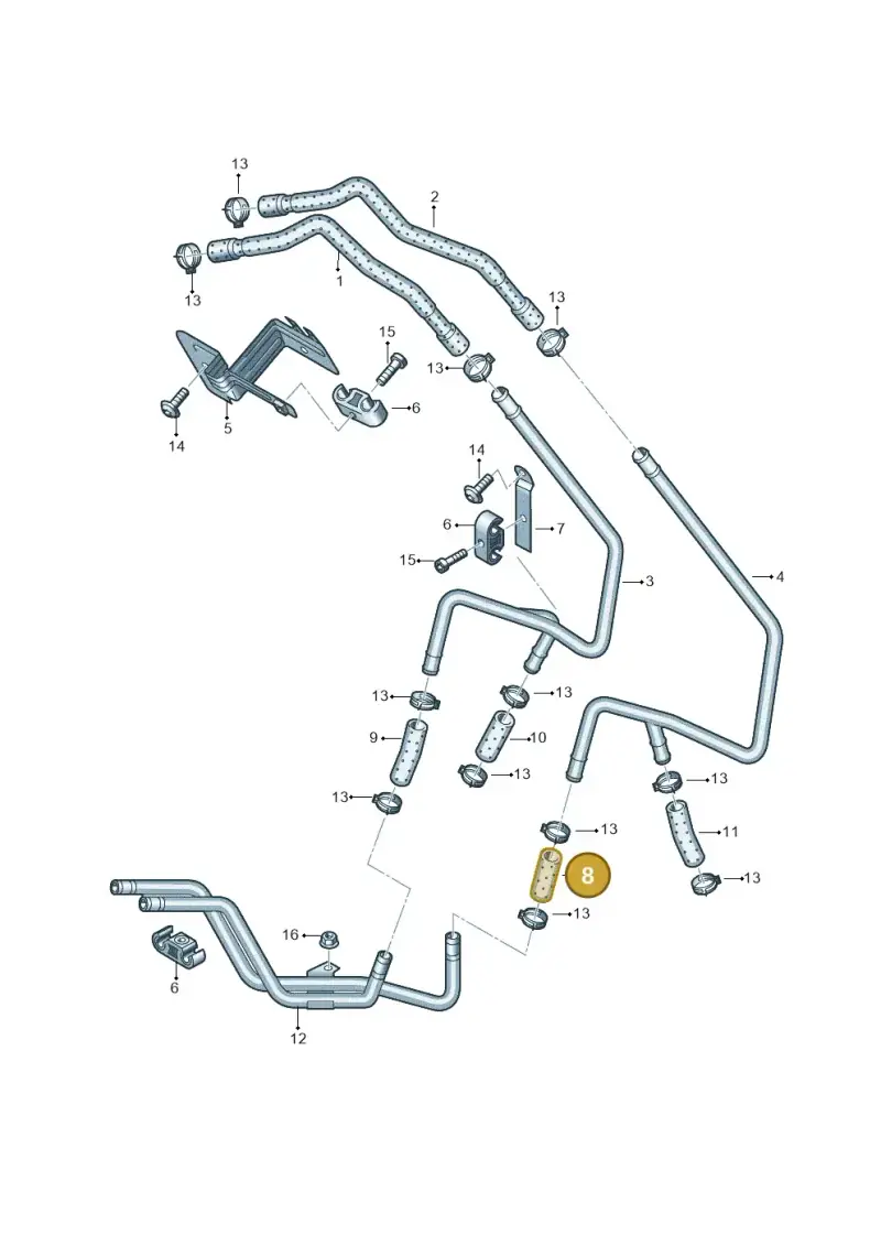 7L0815985 — Audi Q7 qu. 3.0 TDI (2009-2015) diagram 478819210, position 8