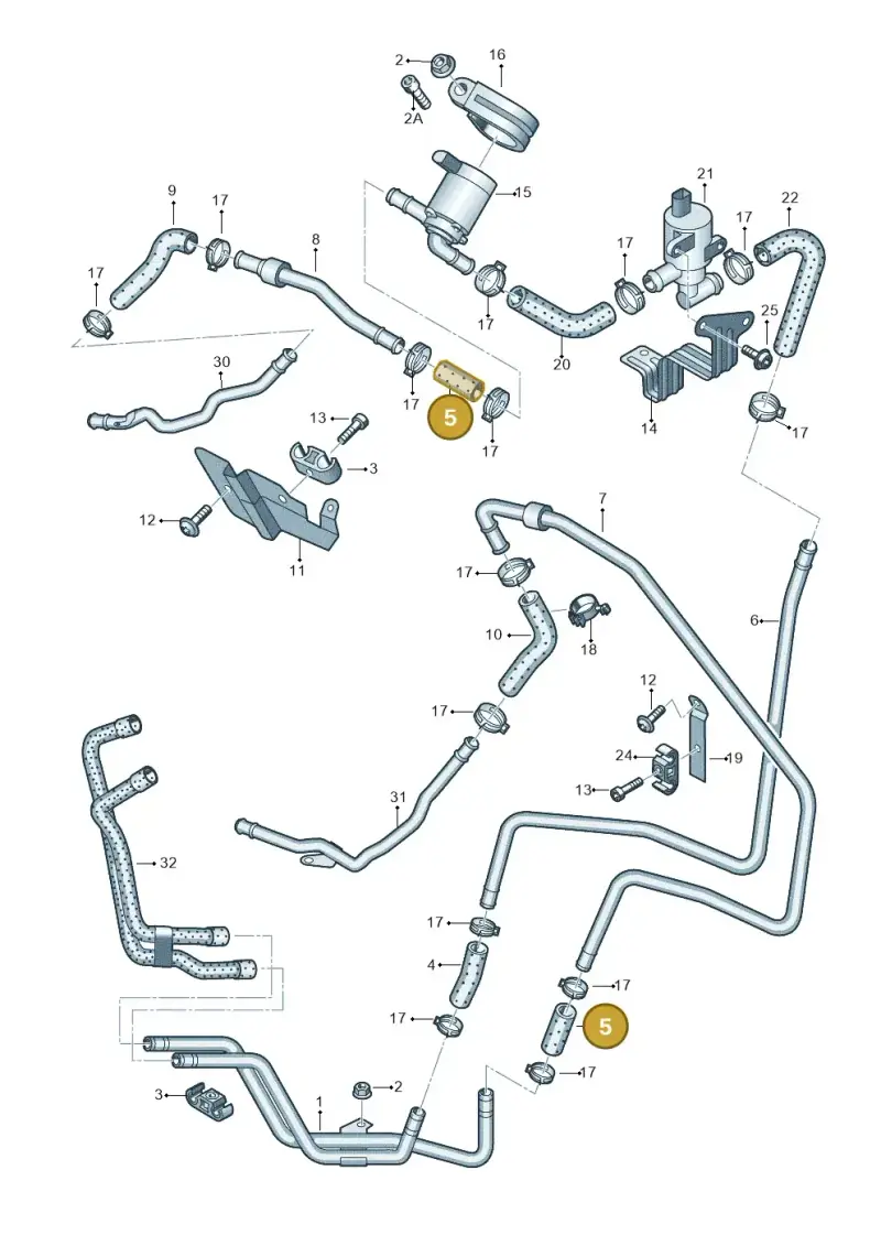 7L0815985 — Audi Q7 qu. 3.0 TDI (2009-2015) diagram 675819220, position 5