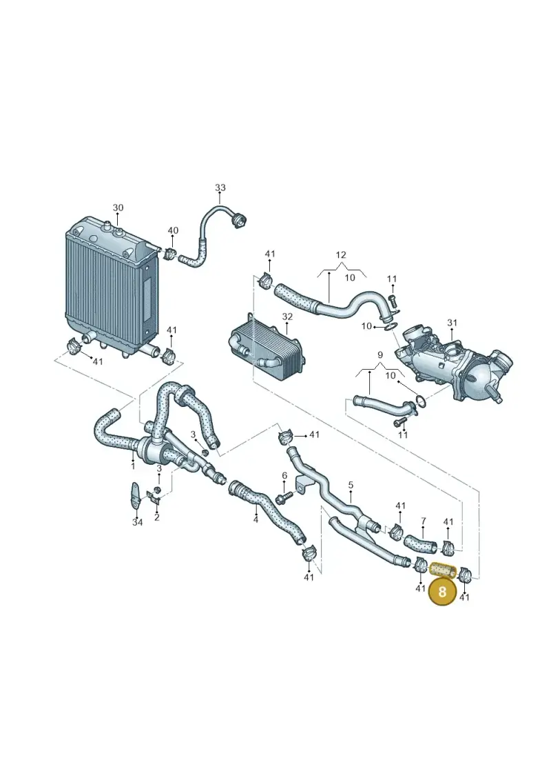 7L0815985 — Audi RS6 Avant (2013-2018) diagram 758121210, position 8