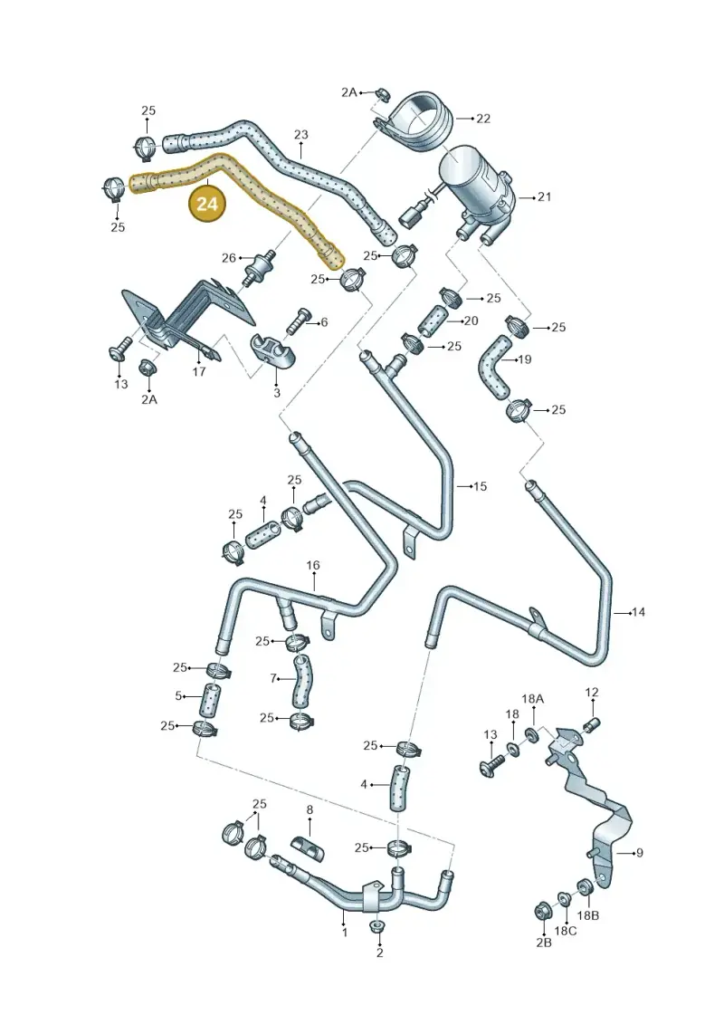 7L0815994 — Audi Q7 qu. 3.0 TDI (2009-2015) diagram 478819190, position 24