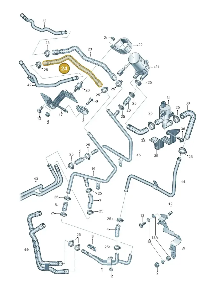 7L0815994 — Audi Q7 qu. 3.0 TDI (2009-2015) diagram 675819240, position 24
