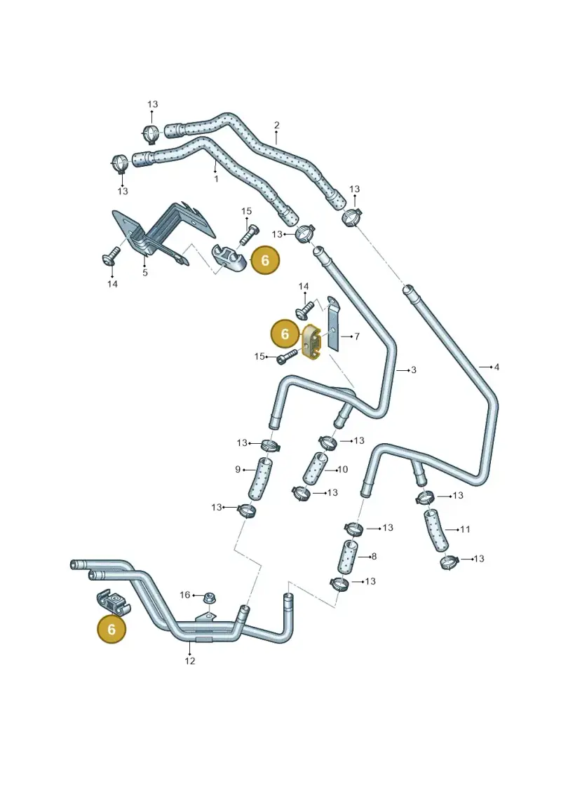 7L0819055B — Audi Q7 qu. 3.0 TDI (2009-2015) diagram 478819210, position 6