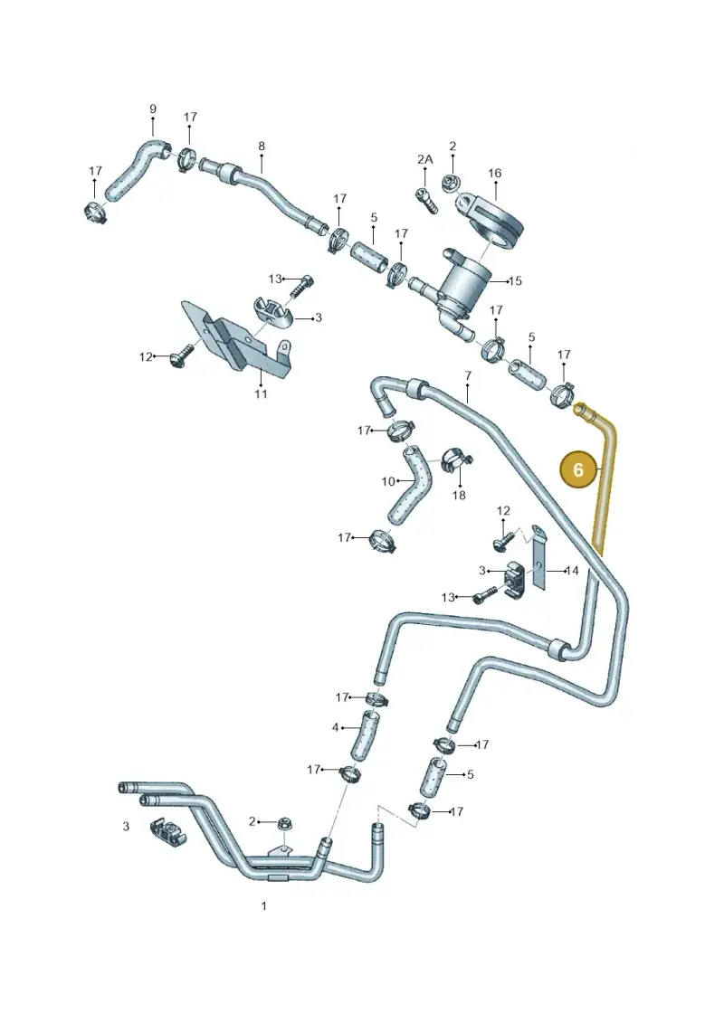 7L0819925AD — Audi Q7 qu. 3.0 TDI (2009-2015) diagram 274819170, position 6