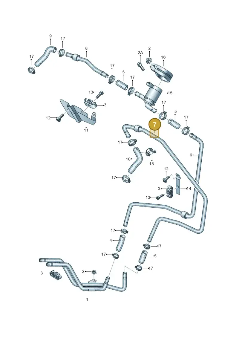 7L0819926AH — Audi Q7 qu. 3.0 TDI (2009-2015) diagram 274819170, position 7