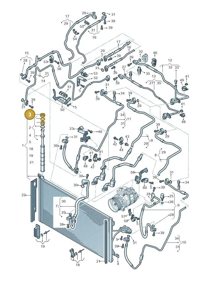 7L0820231A — Audi Q7 qu. 3.0 TDI (2009-2015) diagram 274820550, position 3