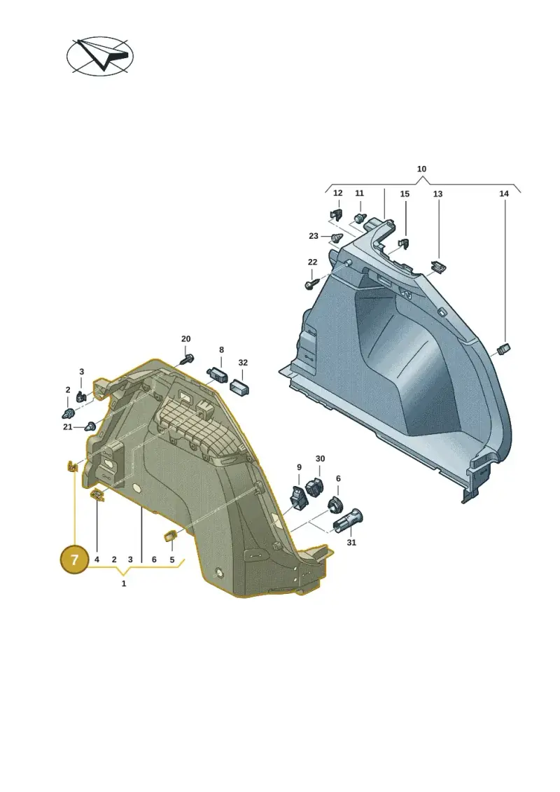 7L0867208 — Audi Q4 Sportback (2021-2022) diagram 89a863850, position 7