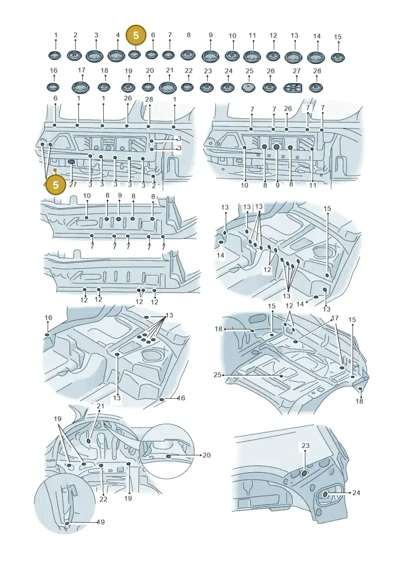 7L0899182 — Audi Q5 (2016-2020) diagram 896803360, position 5