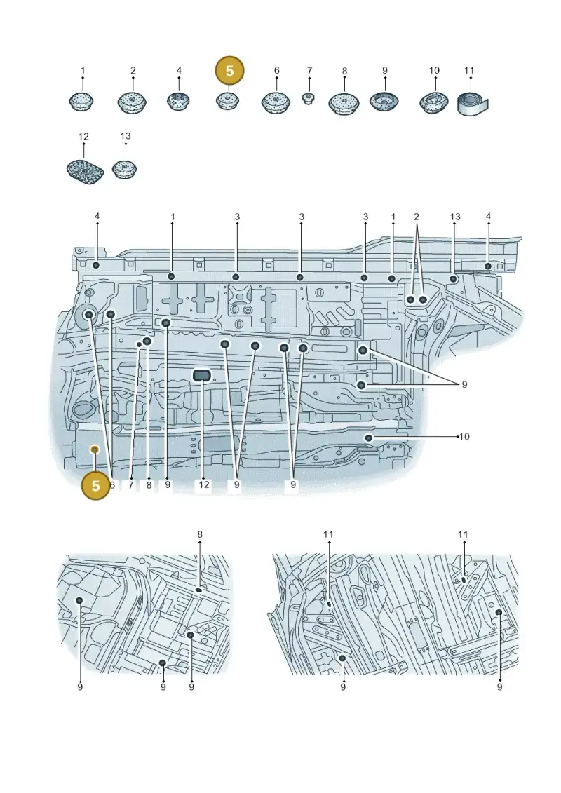 7L0899182 — Audi A5 Sportback (2016-2020) diagram 897803330, position 5