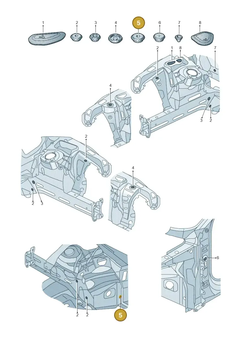 7L0899183 — Audi RS7 Sportback (2019-) diagram 538803034, position 5