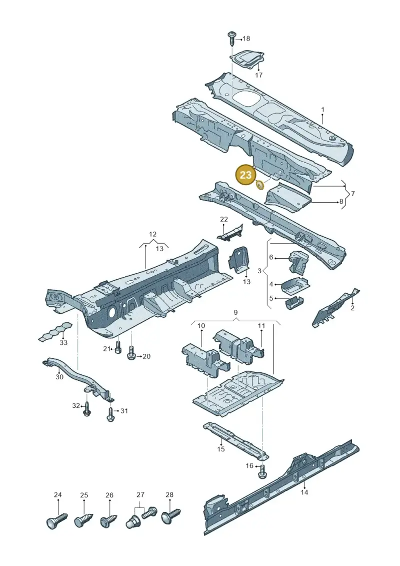 7L0899183A — Audi RS Q8 Quattro (2019-) diagram 429803010, position 23