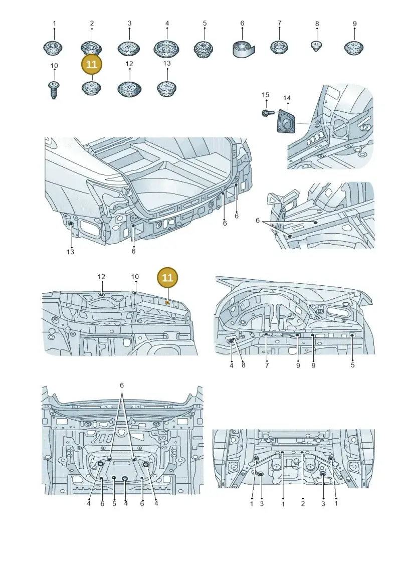 7L0899187 — Audi RS6 Avant (2019-) diagram 430803036, position 11