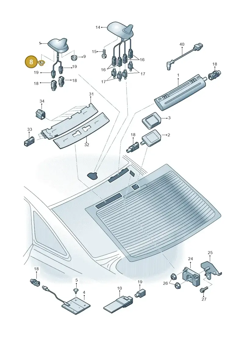 7L0899190 — Audi A8/S8/qu. lang    08> (2007-) diagram 291035100, position 8