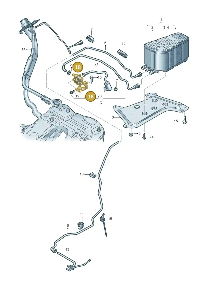 7L0906243A — Audi RS6 Avant (2019-) diagram 430201840, position 18