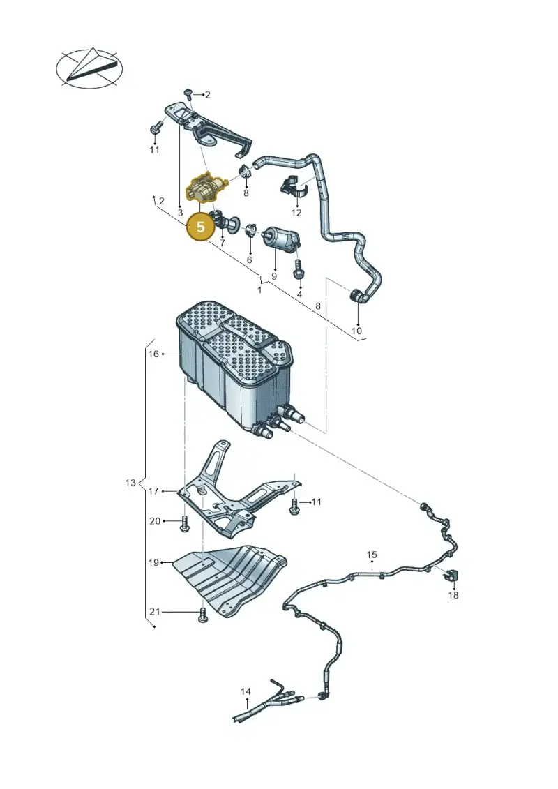 7L0906243F — Audi RS Q8 Quattro (2019-) diagram 624201030, position 5