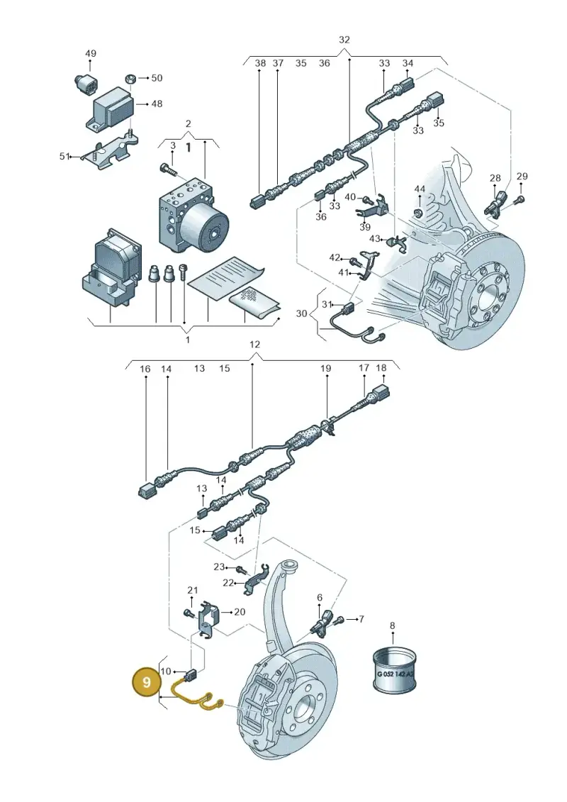7L0907637 — Audi Q7 qu. 3.0 TDI (2009-2015) diagram 493927000, position 9